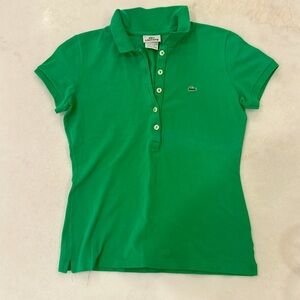 Lacoste emerald green polo size 38